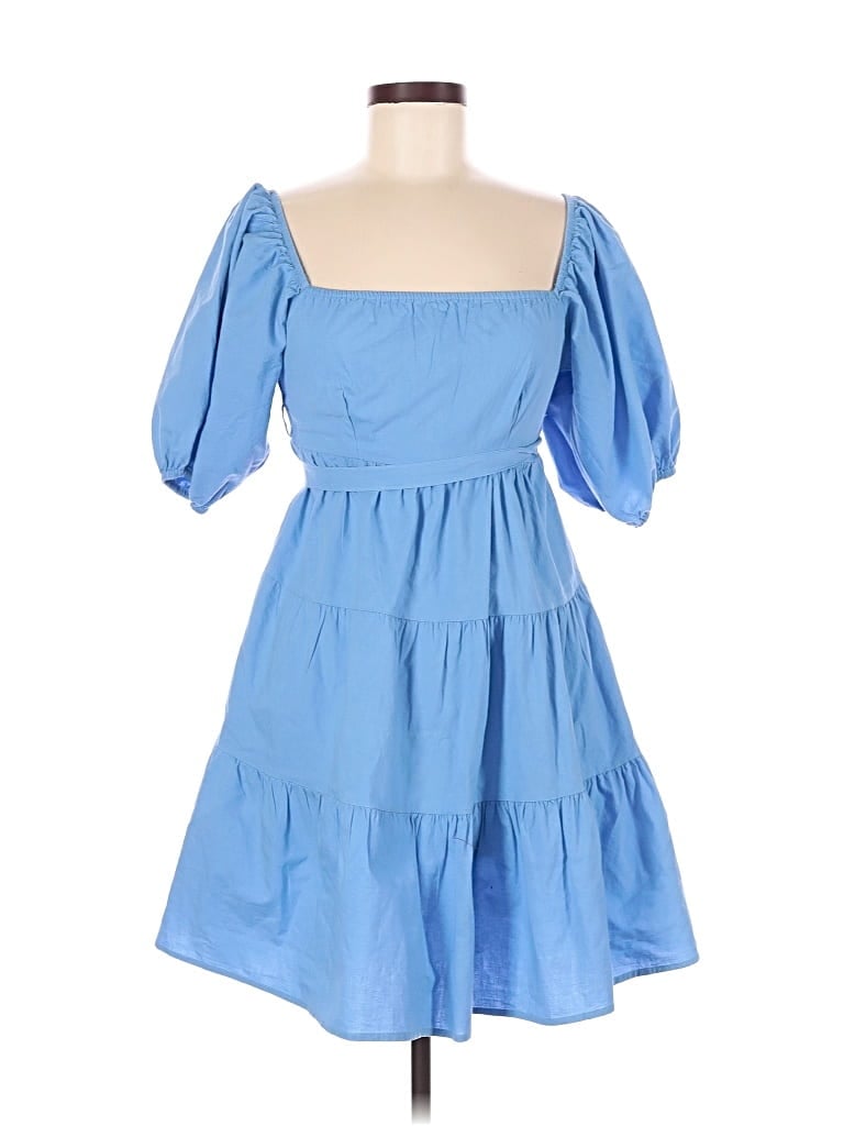 Pre-owned Sim & Sam Casual Dress In Blue