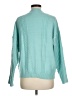 Pink Lily Solid Teal Blue Pullover Sweater Size M - photo 2
