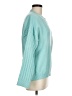 Pink Lily Solid Teal Blue Pullover Sweater Size M - photo 4