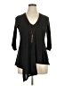 Iz Byer Black 3/4 Sleeve Blouse Size XL - photo 1