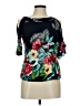 Michel Black Short Sleeve Blouse Size M - photo 1
