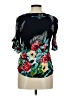 Michel Black Short Sleeve Blouse Size M - photo 2