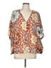 Shein Orange 3/4 Sleeve Blouse Size L - photo 1