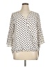 Assorted Brands Polka Dots Ivory 3/4 Sleeve Blouse Size XL - photo 1