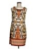 Sandra Darren Graphic Brown Casual Dress Size 8 (petite) - photo 1