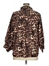 Assorted Brands 100% Polyester Animal Print Brown 3/4 Sleeve Blouse Size 1X - photo 2