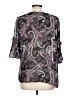 Jeans By Buffalo 100% Polyester Paisley Gray 3/4 Sleeve Blouse Size L - photo 2