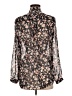 Assorted Brands 100% Polyamide Floral Black Long Sleeve Blouse Size M - photo 2
