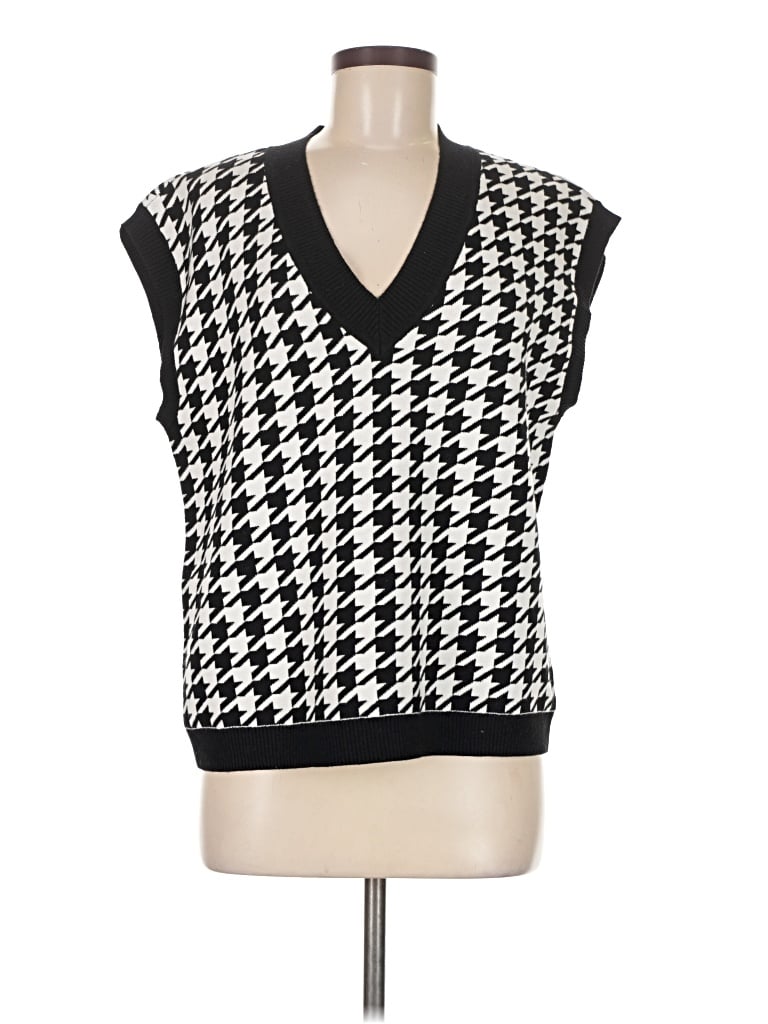 Pre-owned Talbots Sweater Vest In Black