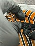 E&M Collection Stripes Orange Long Sleeve Blouse Size L - photo 7
