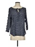Como Blu Blue 3/4 Sleeve Blouse Size S - photo 1