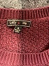 Lety & Me Chevron-herringbone Burgundy Pullover Sweater Size M - photo 7