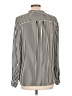 Violet & Claire 100% Polyester Stripes Silver Long Sleeve Blouse Size L - photo 2