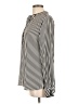 Violet & Claire 100% Polyester Stripes Silver Long Sleeve Blouse Size L - photo 5