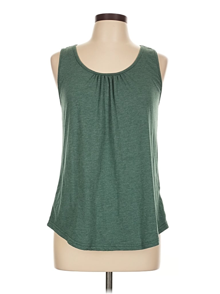 Pre-owned Pinspark Sleeveless Top Green Halter Neckline Tops