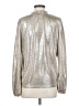 Ann Taylor LOFT 100% Polyester Metallic Silver Long Sleeve Blouse Size XS - photo 2