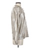 Ann Taylor LOFT 100% Polyester Metallic Silver Long Sleeve Blouse Size XS - photo 4