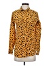 Equipment 100% Silk Animal Print Yellow Blouse Size S - photo 1