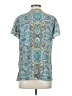 Assorted Brands 100% Rayon Paisley Blue Short Sleeve Blouse Size S - photo 2