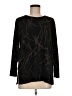 Impressions Black Long Sleeve Blouse Size M - photo 1