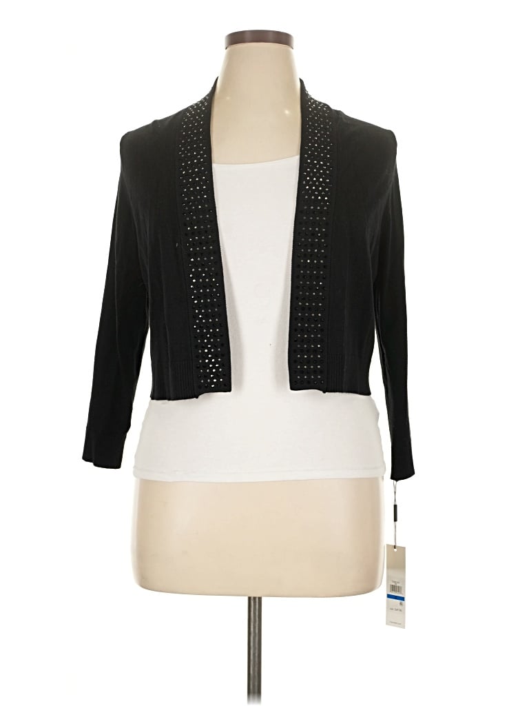 Pre-owned Calvin Klein Cardigan Sweater In Black