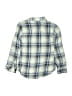 Justice 100% Rayon Plaid Blue Long Sleeve Button-Down Shirt Size 7 - photo 2