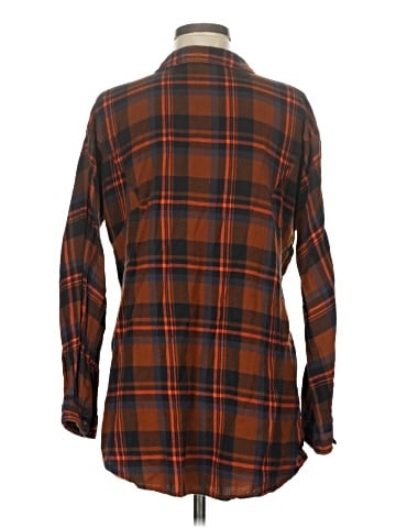 Topshop Long Sleeve Button-Down Shirt (view 2)