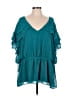 Lane Bryant 100% Polyester Teal Short Sleeve Blouse Size 28 - photo 1