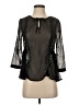 Vanessa Virginia 100% Polyester Black 3/4 Sleeve Blouse Size 0 - photo 1