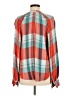 Pilcro Color Block Orange Long Sleeve Blouse Size M - photo 2