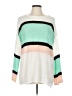 Macaron Color Block White Pullover Sweater Size L - photo 1