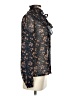 Jill Jill Stuart 100% Polyester Black Blue Long Sleeve Blouse Size 0 - photo 4