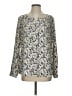 CAbi 100% Polyester Silver Ivory Long Sleeve Blouse Size S - photo 1