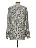 CAbi 100% Polyester Silver Ivory Long Sleeve Blouse Size S - photo 2