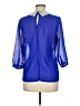 Dizzy Lizzy 100% Polyester Blue 3/4 Sleeve Blouse Size M - photo 2