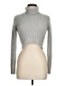 Missguided Metallic Silver Turtleneck Sweater Size 6 - photo 1