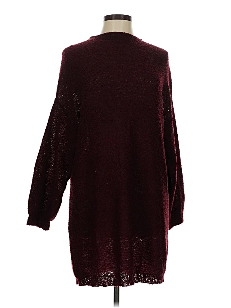 Pre-owned Solutions Turtleneck Sweater In Burgundy