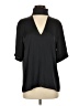 Theory 100% Polyester Black Short Sleeve Blouse Size S - photo 1