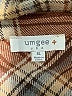 Umgee 100% Polyester Plaid Brown Long Sleeve Blouse Size XL - photo 7