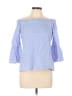 Cupio 100% Cotton Blue 3/4 Sleeve Blouse Size S - photo 1