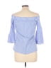 Cupio 100% Cotton Blue 3/4 Sleeve Blouse Size S - photo 2