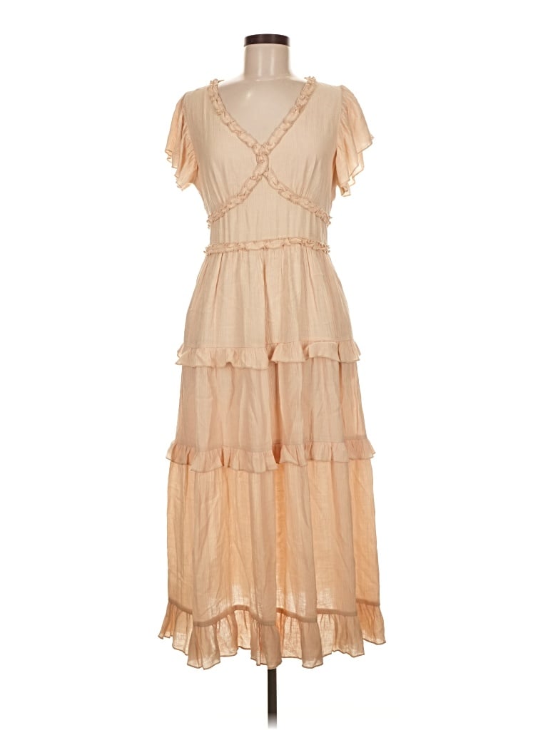 Pre-owned Merokeety Cocktail Dress In Brown