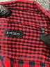 IKKS 100% Baumwolle Checkered-gingham Red Long Sleeve Button-Down Shirt Size 5 - photo 3