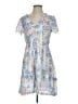 Shein 100% Polyester Print Blue Casual Dress Size 4 - photo 1