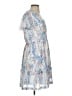 Shein 100% Polyester Print Blue Casual Dress Size 4 - photo 4