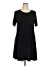 Unbranded Solid Black Casual Dress Size XL - photo 1