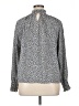 Nine West 100% Polyester Polka Dots Silver Long Sleeve Blouse Size XL - photo 2