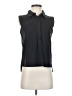 Milly Black Sleeveless Button-Down Shirt Size S - photo 1