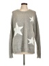 a.n.a. A New Approach Stars Silver Pullover Sweater Size L - photo 1
