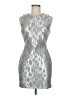 Elizabeth and James Metallic Silver Cocktail Dress Size 8 - photo 1